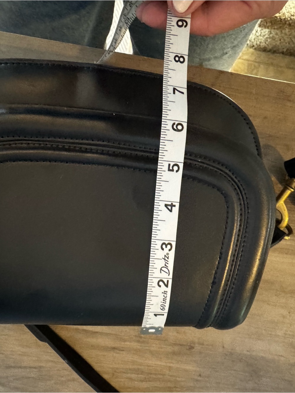 Zara Black Crossbody Bag with Gold Hardware - Picture 6 of 7